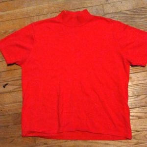 Red, retro turtleneck